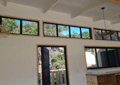 Aluminium windows and doors installation on a residential dwelling